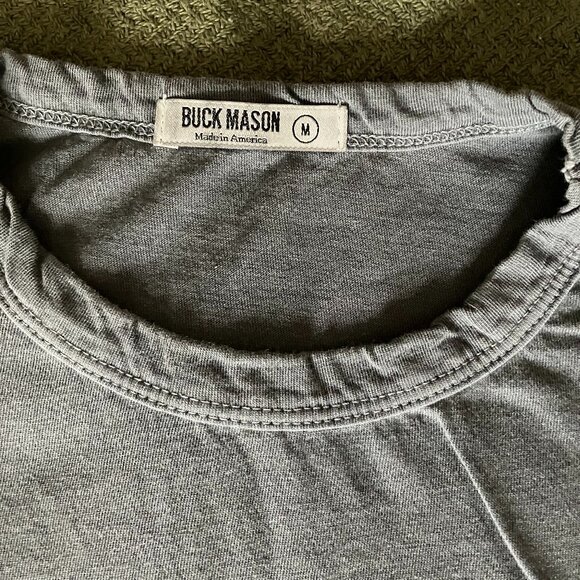 Buck Mason Pima Classic Tee Faded Black Venice Wash - Picture 2 of 3